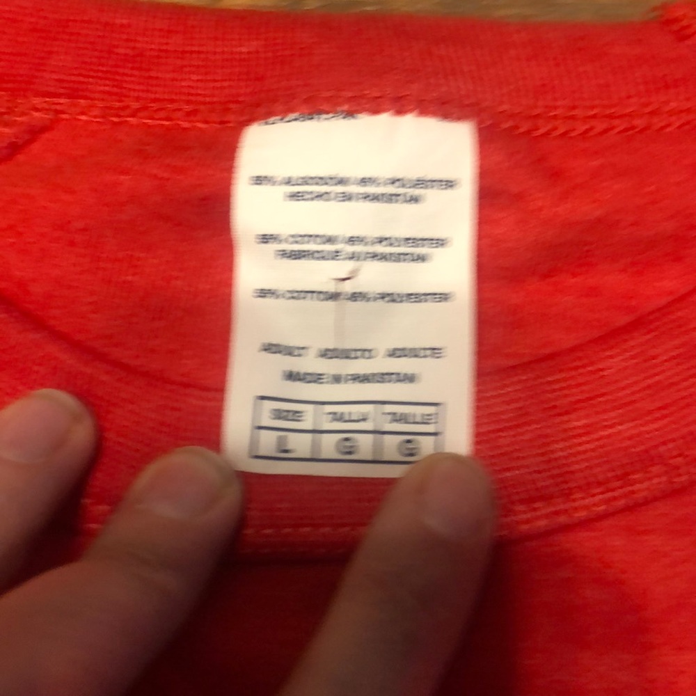 CHRISTMAS LIST COUNT ME IN light red sweater large - Picture 3 of 6